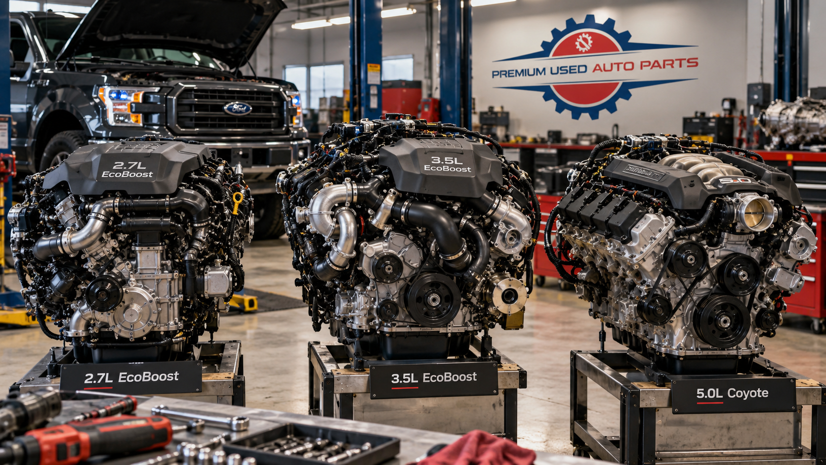Ford F-150 2.7L EcoBoost, 3.5L EcoBoost and 5.0L Coyote engines