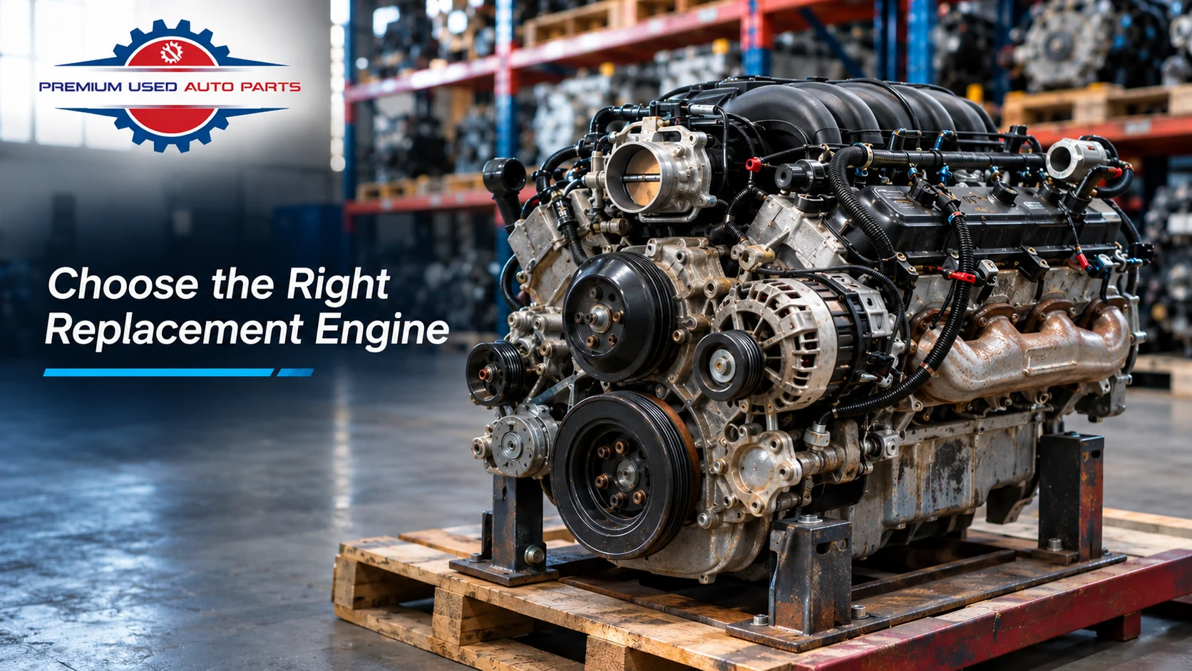 Used OEM engine for RAM 2500/3500 prepared for inspection before purchase