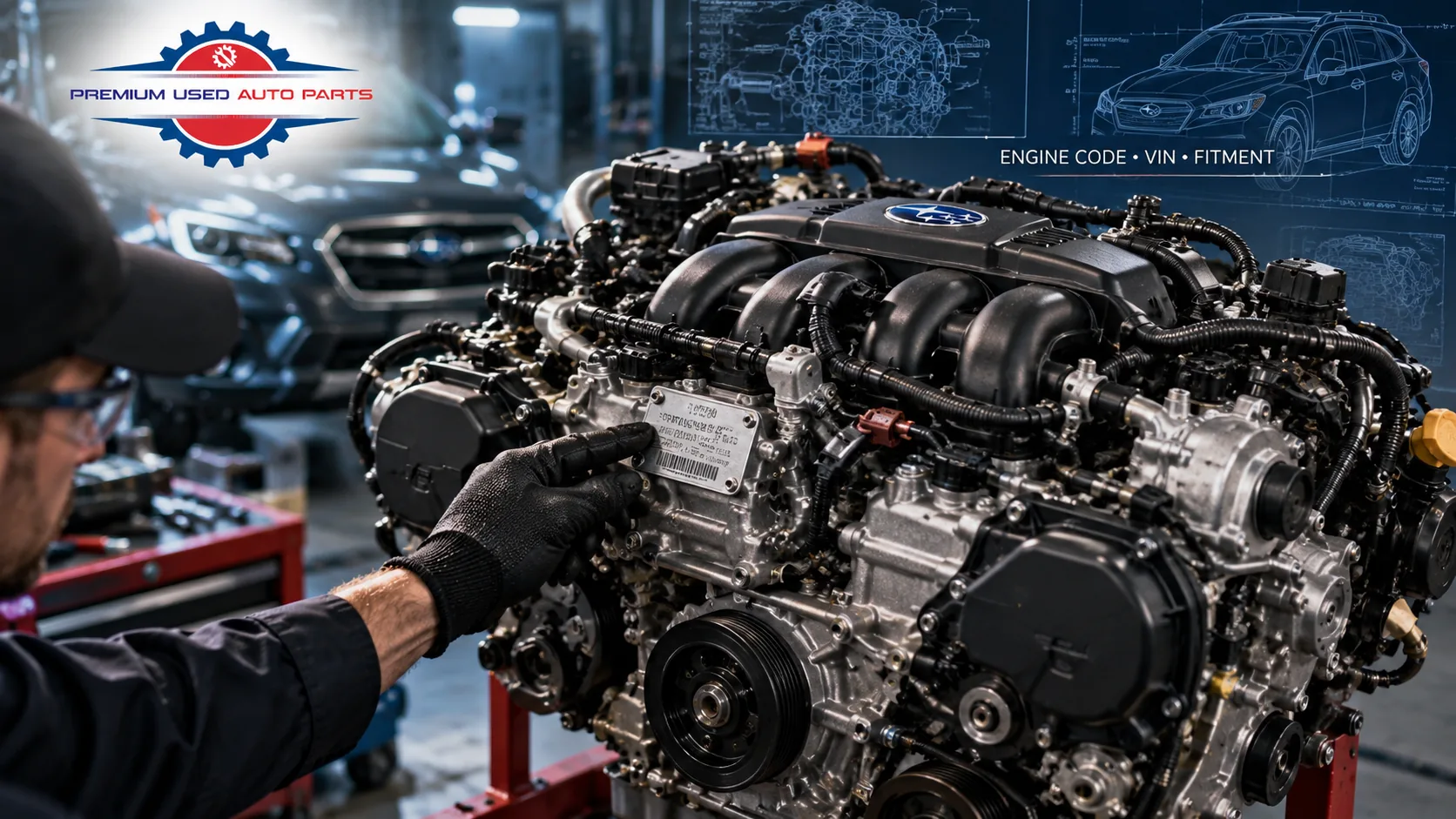 Subaru Outback engine code and VIN compatibility inspection before engine replacement