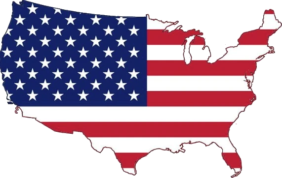 United States flag map